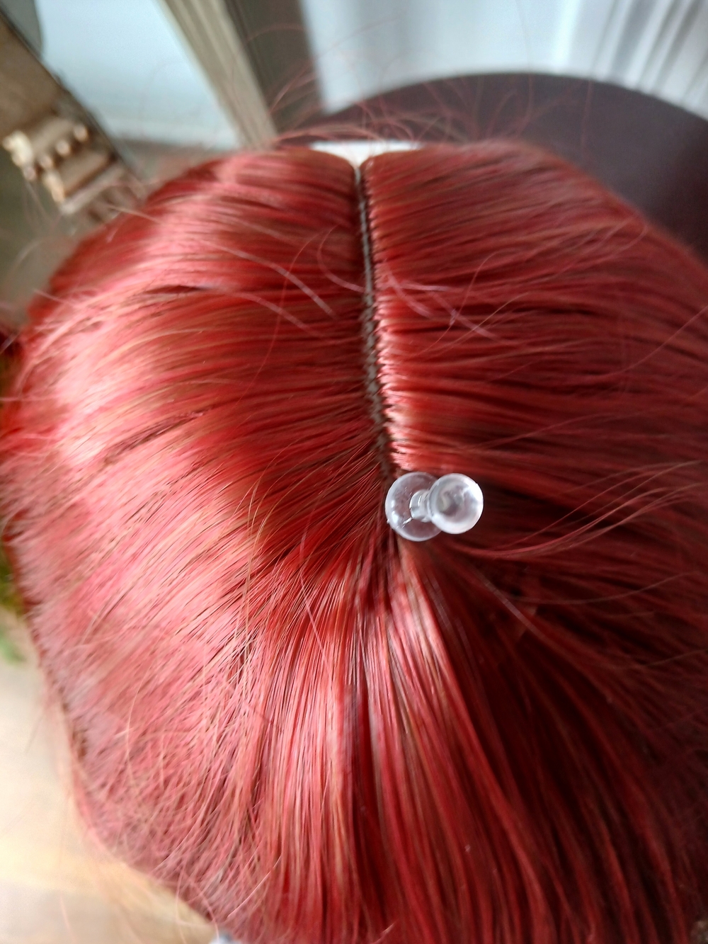 Long Wavy Red Women's Wig – Lush Copper-Red Style - Picture 3 of 6